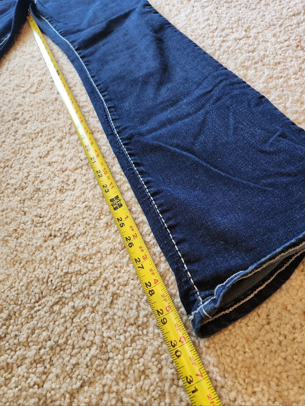 True Religion Women's Dark Blue Becca Mid Rise Bootcut Jeans - Picture 5 of 12